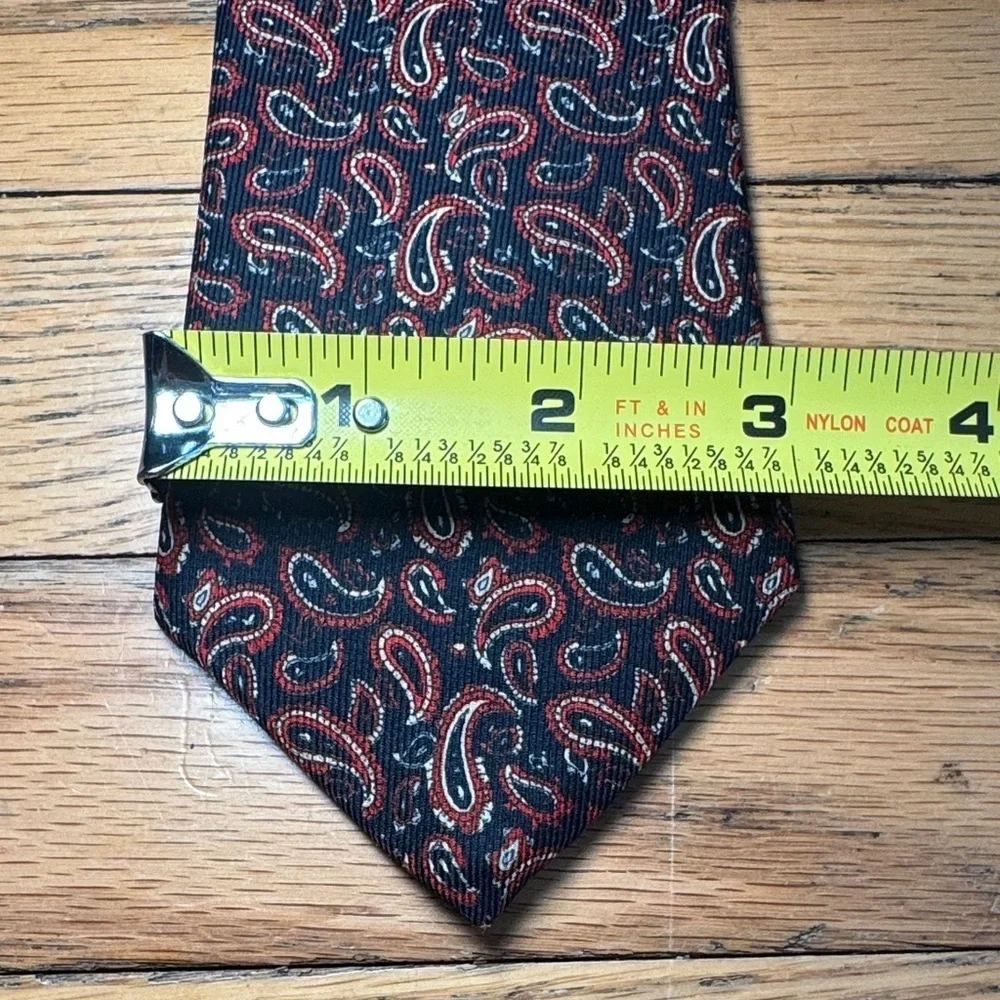 Paco Rabanne Red and Black Paisley Tie